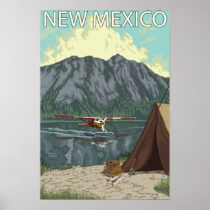 Poster Bush Plane FishingNouveau-Mexique