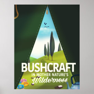 Poster Bushcraft 'Visitez la nature mère' sauvage