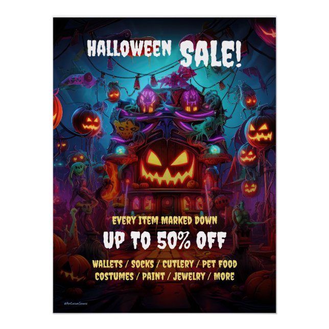 Poster Business Halloween Party Vente Promotionnel 2 Post (Devant)