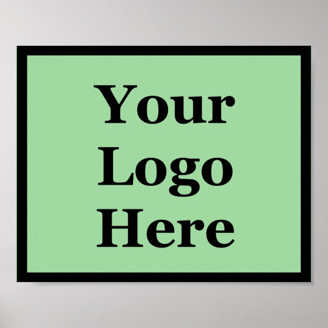 Poster Business Mint Green Votre logo ici Modèle (Devant)