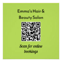 Business QR Code Promo Custom Beauty Salon