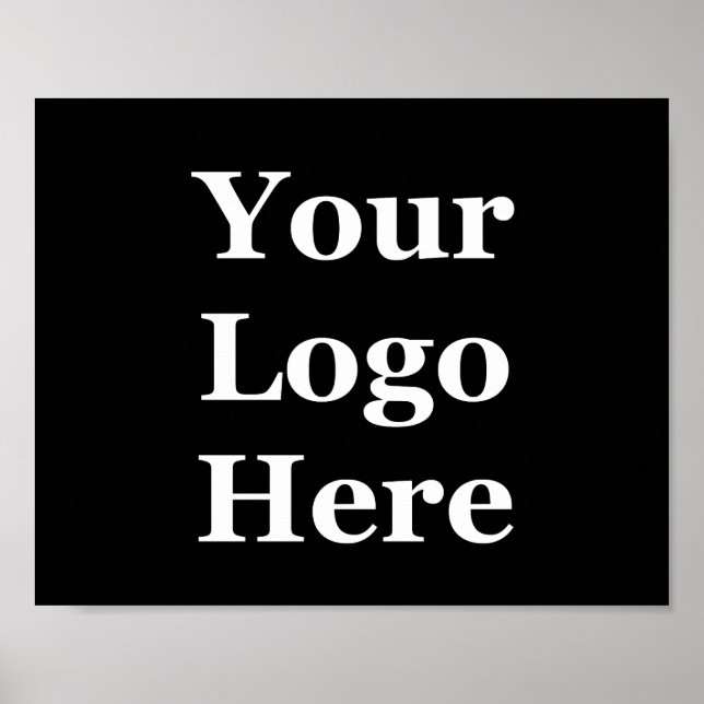 Poster Business Your Logo Ici Modèle noir (Devant)