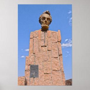 Poster Buste d'Abraham Lincoln, Wyoming