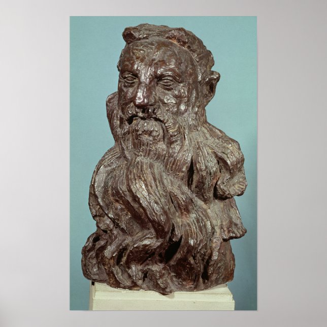 Poster Buste d'Auguste Rodin 1909 (Devant)