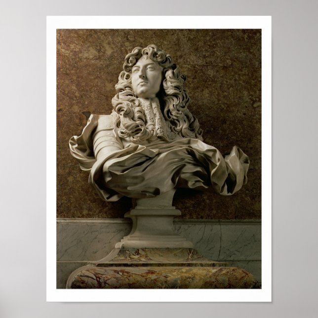 Poster Buste de portrait de Louis XIV (1638-1715), 1665,  (Devant)