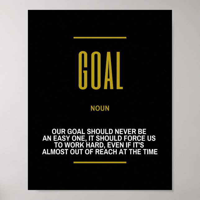 Poster But Citation Inspirationnelle Sur Le Succès (Devant)