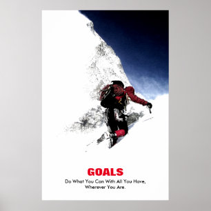 Poster Buts Quote Mountaineer Faites Ce Que Vous Pouvez