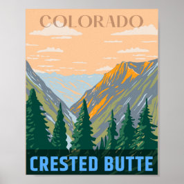 Poster Butte crêpée montagnes rocheuses cadeaux colorado