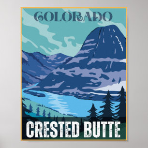Poster Butte crêpée montagnes rocheuses cadeaux colorado