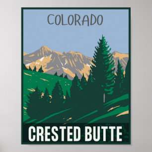Poster Butte crêpée montagnes rocheuses cadeaux colorado