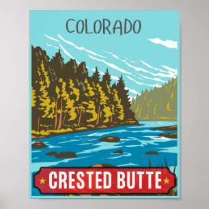 Poster Butte crêpée montagnes rocheuses cadeaux colorado