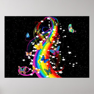 Poster Butterfly Rainbow