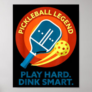 Poster Buvez en connaissance de cause retro pickleball dr