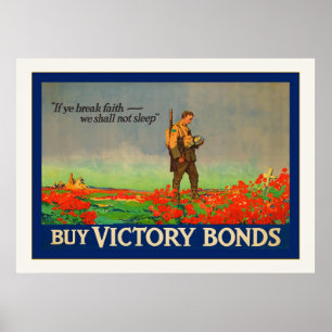 Poster Buy Victory Bonds ~ Vintage World War 1