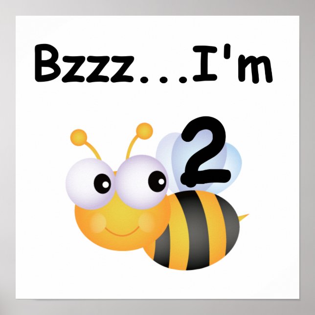 Poster Buzz Bumblebee 2e Anniversaire T-shirts et cadeaux (Devant)