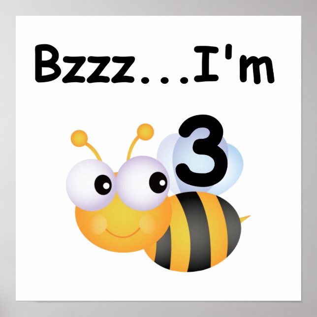Poster Buzz Bumblebee 3e Anniversaire T-shirts et cadeaux (Devant)