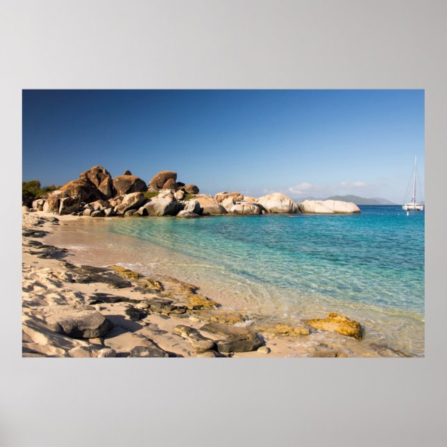 Poster BVI, Virgin Gorda, Le Parc National Des Bains (Devant)