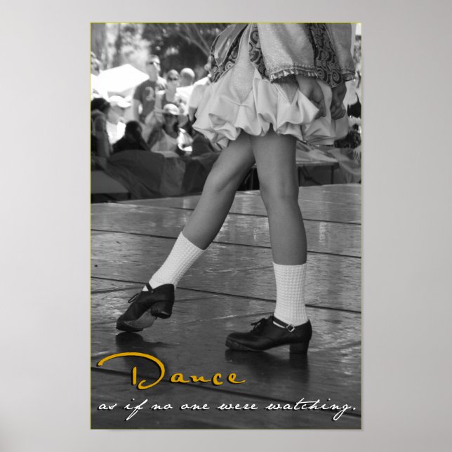 Poster BW Danse Comme Si Personne Ne Regardait Imprimer (Devant)
