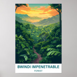 Poster Bwindi Forêt impénétrable Ouganda Voyage