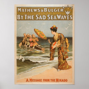 Poster By the Sad Sea Waves "Message de Mikado"