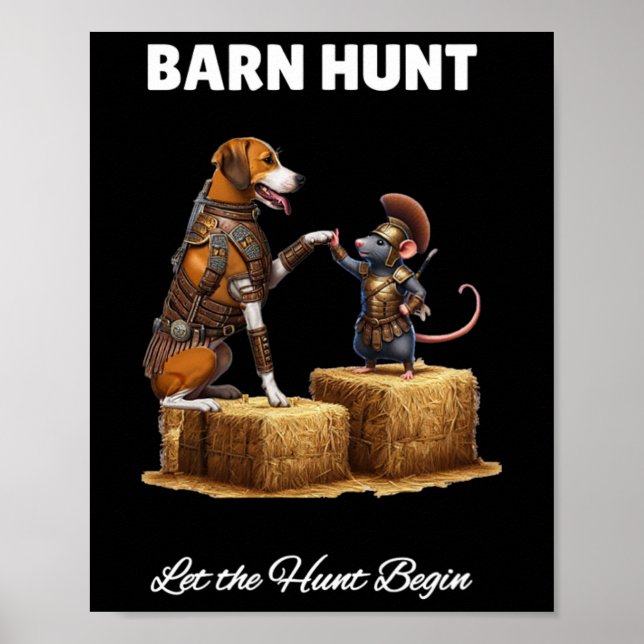 Poster Byrn Hunt Lover - Cute Warrior Rat Et Américain Fr (Devant)