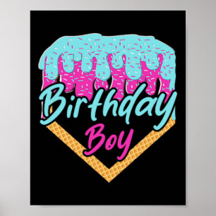 Poster Bysebyll 8 ans Crème Glacée Dégoulinante 8e Annive