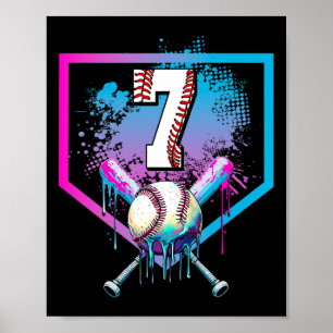 Poster Bysebyll Drip 7e anniversaire Home Plate Garçons J