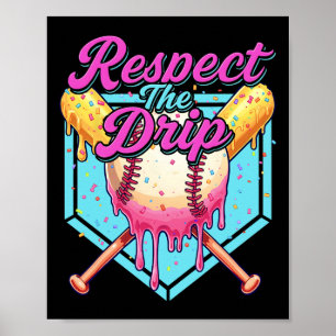 Poster Bysebyll Drip Boys Home Plate Youth Sports Respect