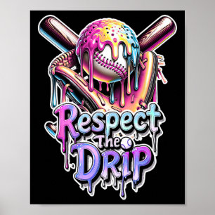 Poster Bysebyll Drip Glace Goutte à Goutte Respectez Le G