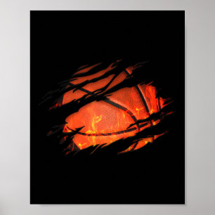 Poster Bysketbyll Team Dunking Fan Femmes Ados