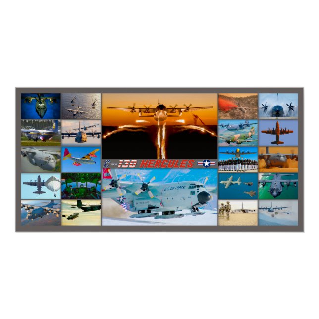 POSTER C-130 HERCULES "MONTAGE" (Devant)