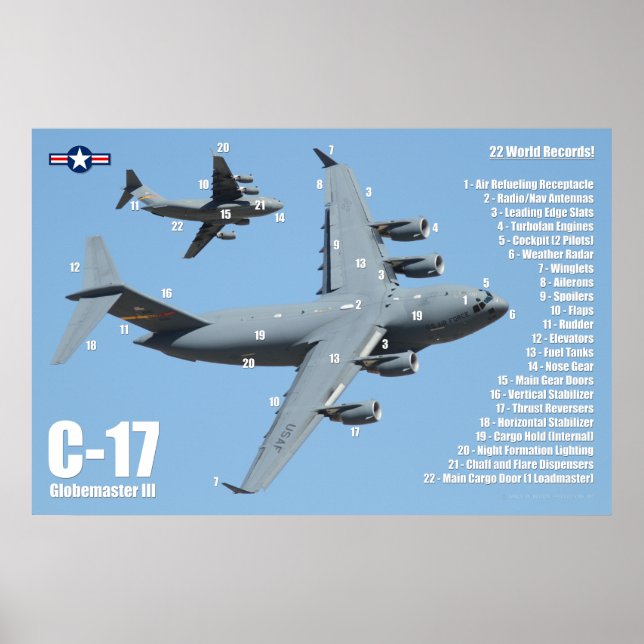 POSTER C-17 GLOBEMASTER III (Devant)