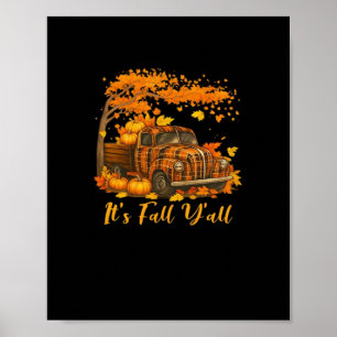 Poster C’est automne Y’all Citrouille arbre d’automne Hel