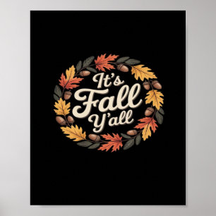 Poster C’est automne Y’all Halloween chauves-souris Citro