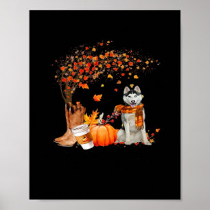 Poster C’est l’automne Y’all Dog Thanksgiving Halloween A