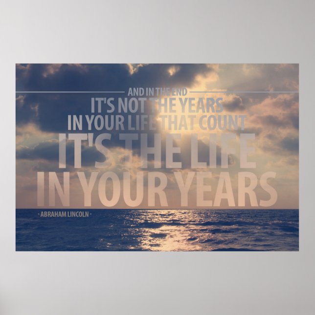 Poster "C’est la vie dans vos années" Citation (Devant)