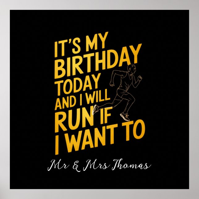 Poster C’est mon anniversaire aujourd’hui et je vais cour (Devant)