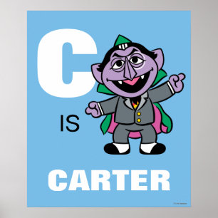 Poster C est pour le comte von Count Ajoutez votre nom
