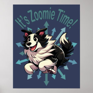 Poster C’est Zoomie Time Border Collie