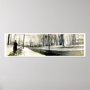 Poster Ca. 1900 Highland Short Hills NJ Panorama