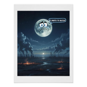 Poster Ça Fait Mal De Voir - Si La Lune Pouvait Parler