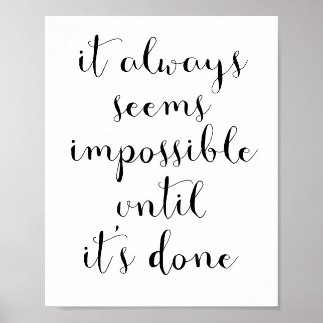 Poster Ça semble toujours impossible tant que ce n'est pa (Devant)