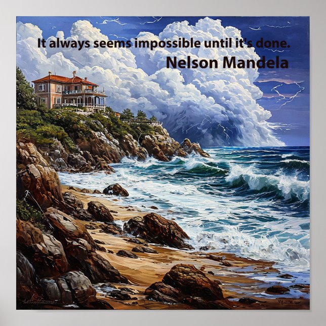 Poster Ça semble toujours impossible tant que ce n'est pa (Devant)