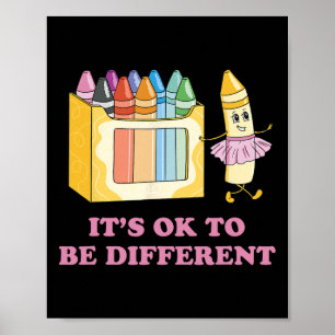 Poster Ça va d'être différent Crayons Sensibilisation sur