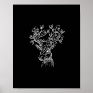 Poster Cabane Champignon de Cerf Goblincore Vintage Esthé