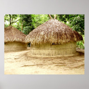 Poster Cabanes de Wattle et Daub