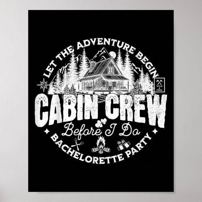 Poster Cabin Crew Before I Do Bachelorette Party Camp Bac (Devant)