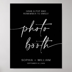 Poster Cabine Black Photo   simple rappelez-vous de signe