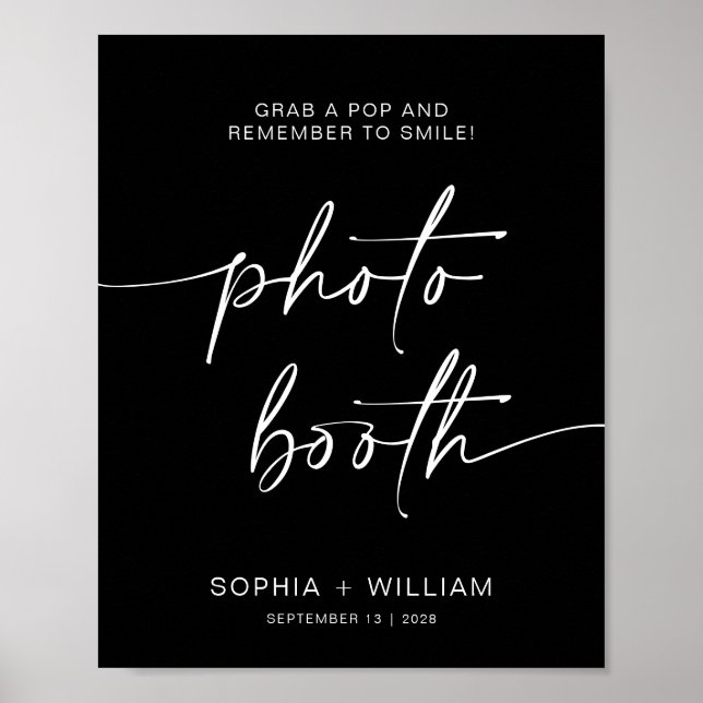 Poster Cabine Black Photo | simple rappelez-vous de signe (Devant)