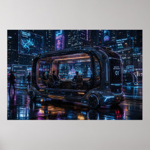 Poster Cabine de bureau autonome de luxe dans une ville c